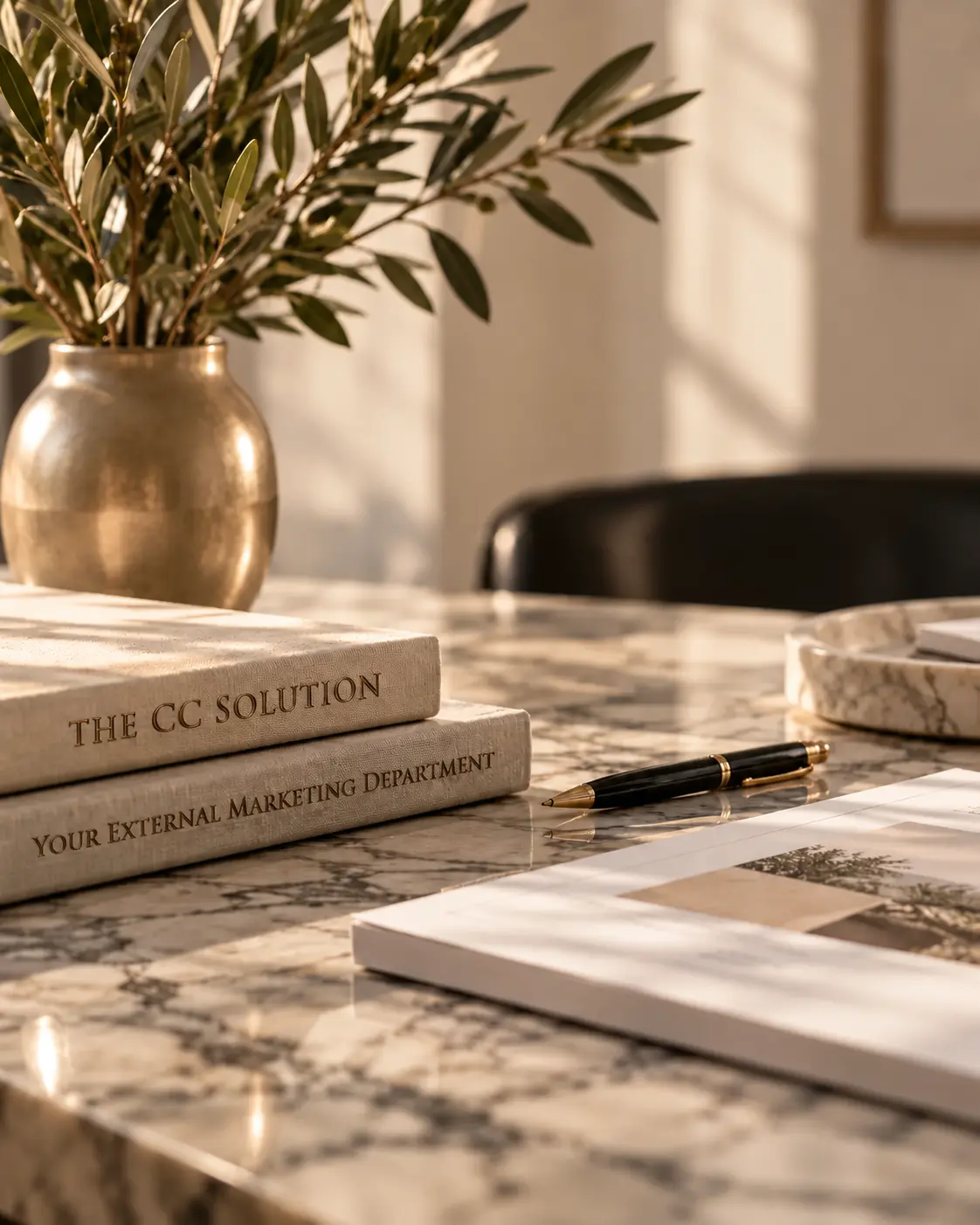 A refined workspace for creative marketing professionals